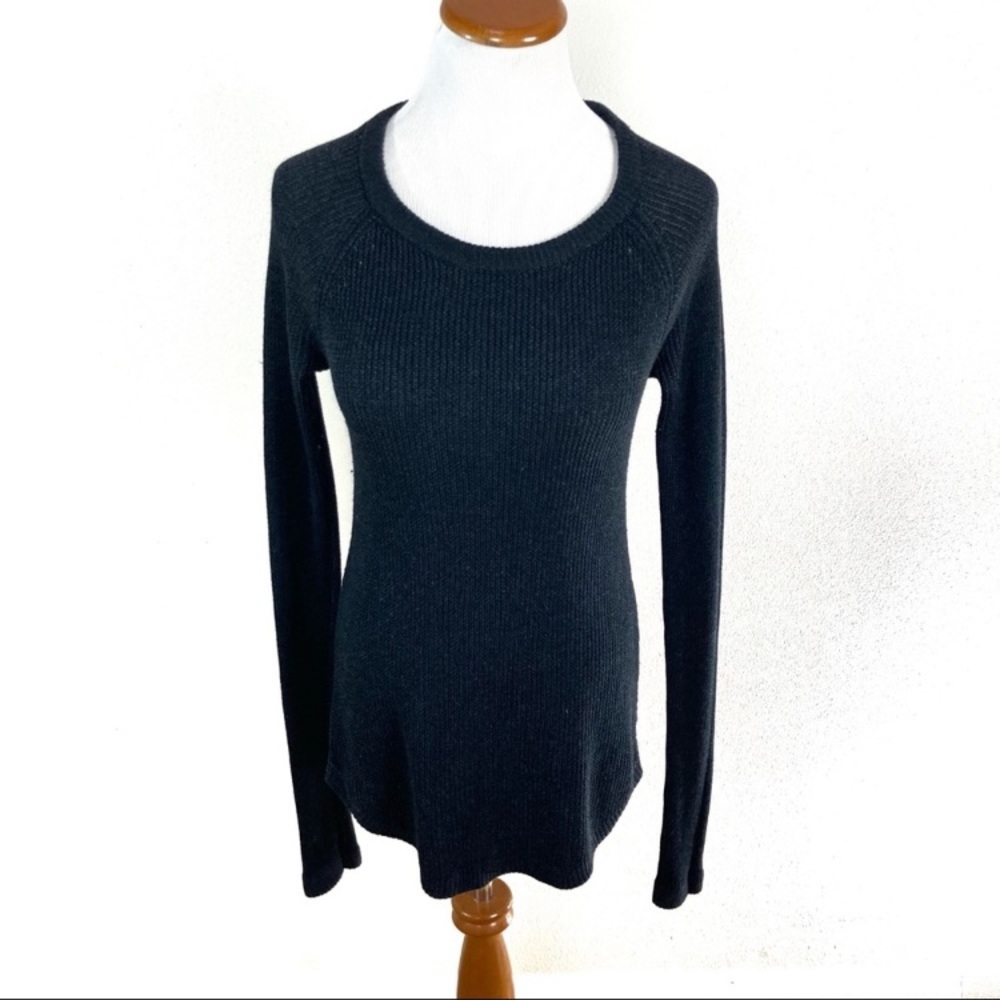 Lululemon Cabin Yogi Long Sleeve Sweater Pullover Knit Black‎ Women’s Sz 4
